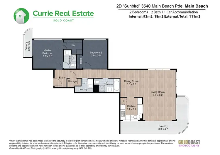 Floorplan of Homely unit listing, 2D/3540 Main Beach Parade, Main Beach QLD 4217