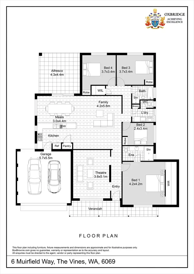 Floorplan of Homely house listing, 6 Muirfield Way, The Vines WA 6069