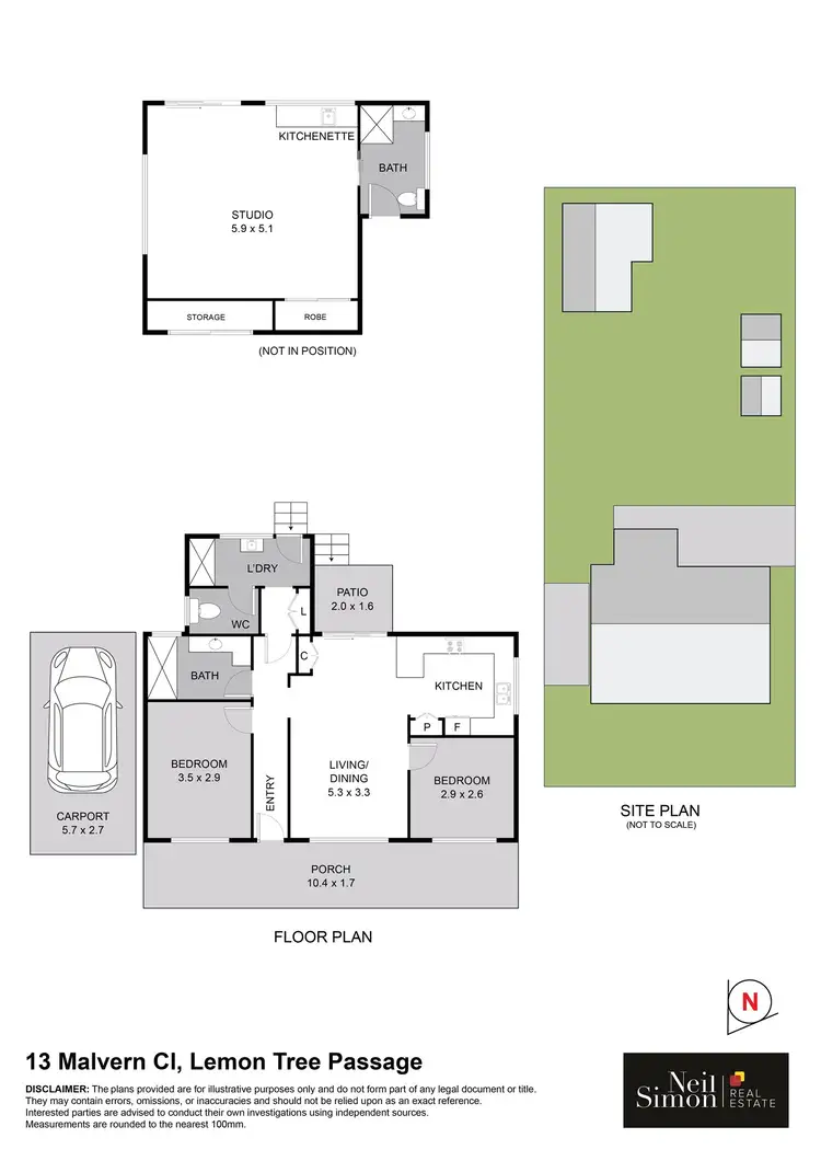 Floorplan of Homely house listing, 13 Malvern Road, Lemon Tree Passage NSW 2319