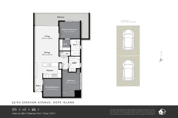 Floorplan of Homely apartment listing, 22/93 Sheehan Avenue, Hope Island QLD 4212
