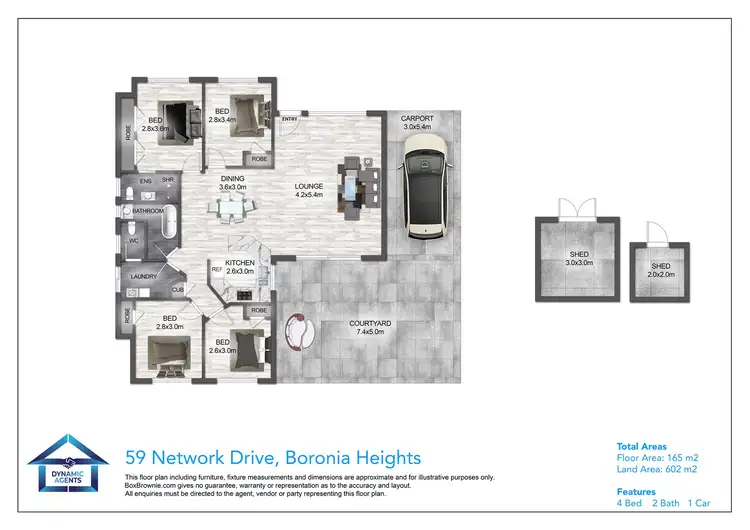 Floorplan of Homely house listing, 59 Network Drive, Boronia Heights QLD 4124