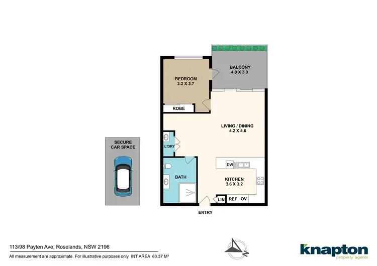 Floorplan of Homely unit listing, 113/98 Payten Avenue, Roselands NSW 2196