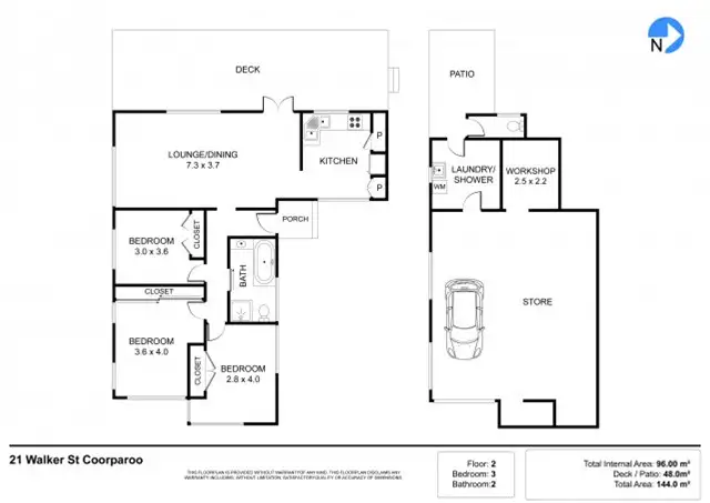 Floorplan of Homely house listing, 21 Walker Street, Coorparoo QLD 4151