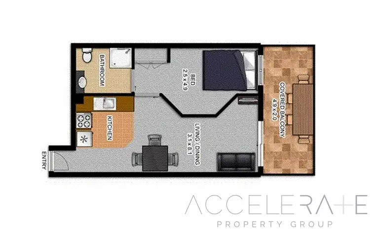 Floorplan of Homely unit listing, 11/142 St Pauls Tce, Spring Hill QLD 4000