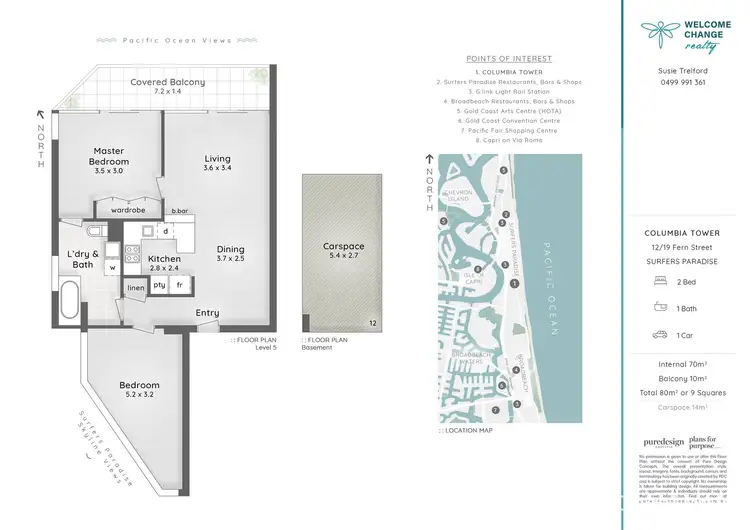 Floorplan of Homely apartment listing, 12/19 Fern Street, Surfers Paradise QLD 4217