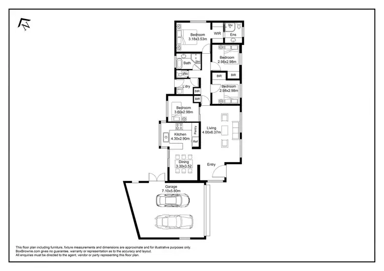 Floorplan of Homely house listing, 18 Greylea Gr, Seabrook VIC 3028