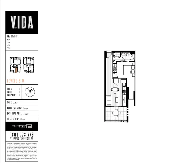 Floorplan of Homely apartment listing, 813/21 Buchanan Street, West End QLD 4101