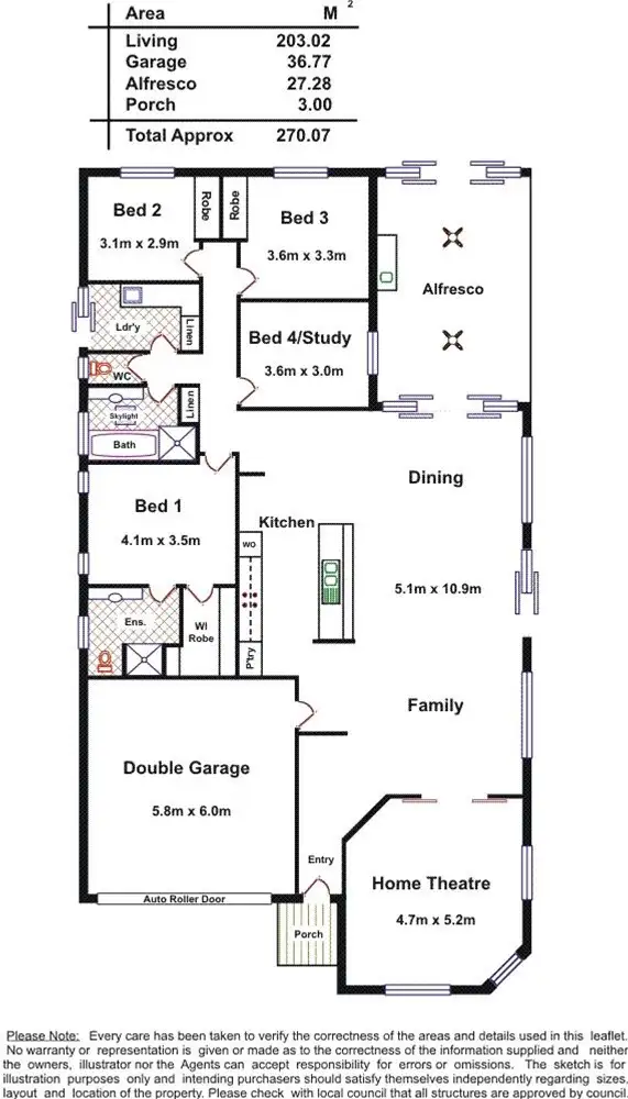 Floorplan of Homely house listing, 3 Ebenezer Court, Andrews Farm SA 5114