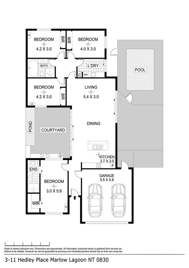 Floorplan of Homely house listing, 3/11 Hedley Pl, Durack NT 830