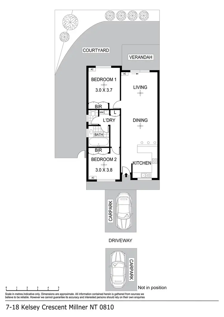 Floorplan of Homely unit listing, 7/18 Kelsey Cr, Millner NT 810