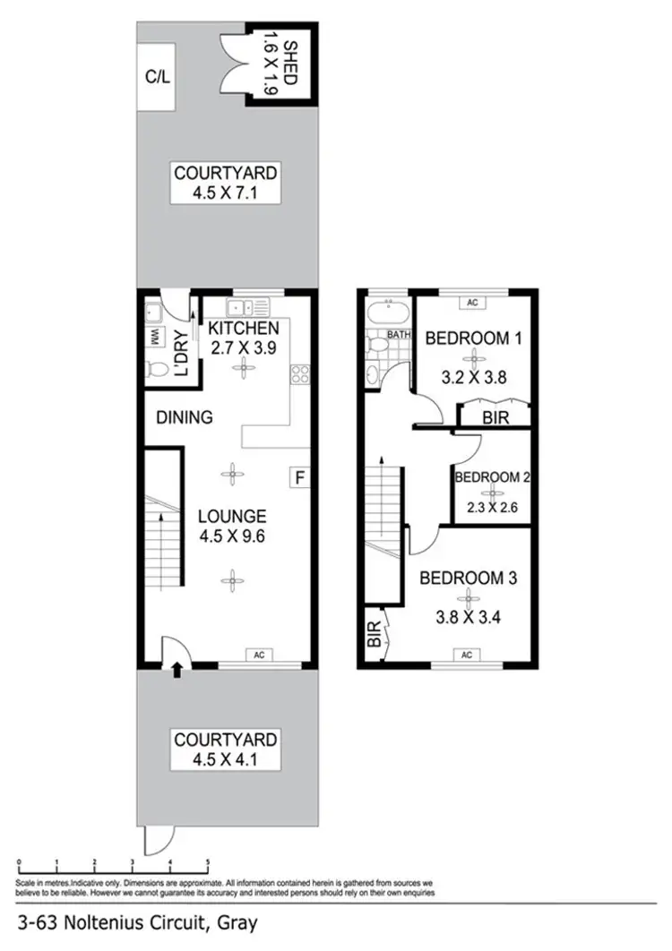 Floorplan of Homely townhouse listing, 3/63 Noltenius Cct, Gray NT 830