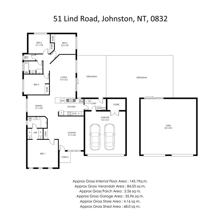 Floorplan of Homely house listing, 51 Lind Rd, Johnston NT 832