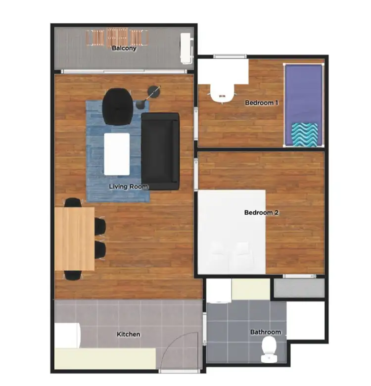 Floorplan of Homely apartment listing, 802/253 Franklin Street, Melbourne VIC 3000