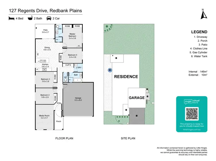 Floorplan of Homely house listing, 127 REGENTS DRIVE, Redbank Plains QLD 4301
