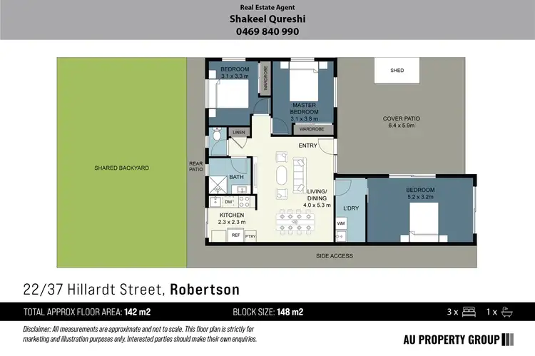 Floorplan of Homely villa listing, 22/37 HILLARDT STREET, Robertson QLD 4109