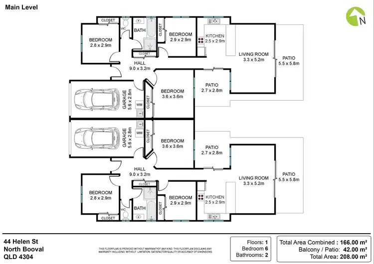 Floorplan of Homely house listing, 44/Helen Street, North Booval QLD 4304