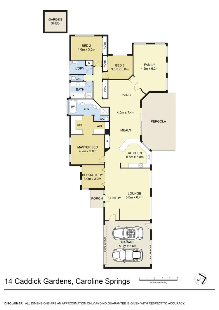 Floorplan of Homely house listing, 14 Caddick Gardens, Caroline Springs VIC 3023