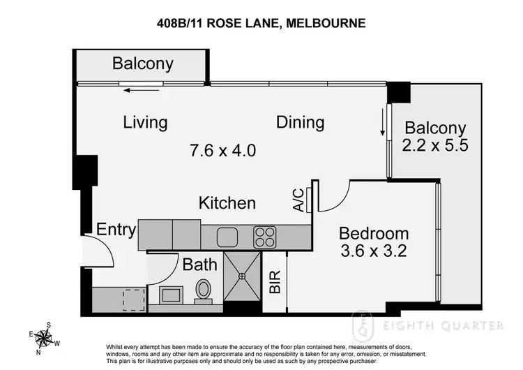 Floorplan of Homely apartment listing, 408B/11 Rose Lane, Melbourne VIC 3000