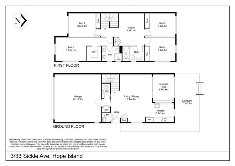 Floorplan of Homely townhouse listing, 3/33 Sickle ave, Hope Island QLD 4212