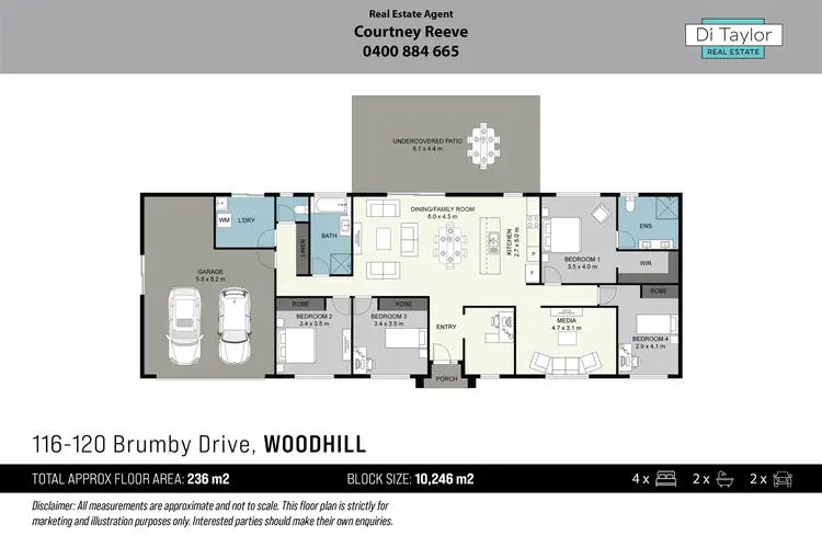 Floorplan of Homely house listing, 116-120 Brumby Drive, Woodhill QLD 4285