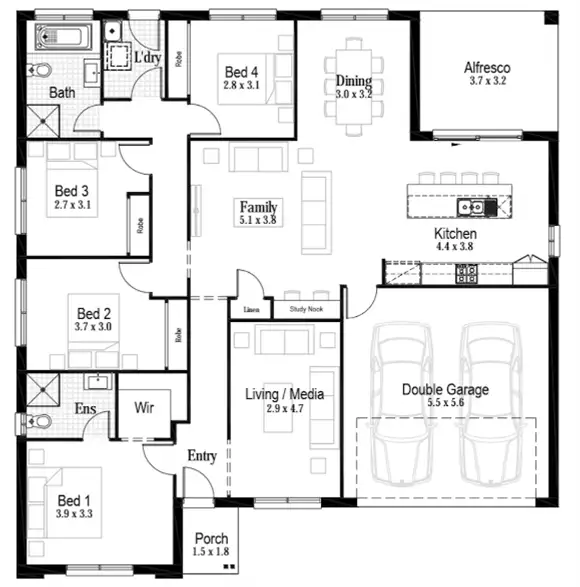 Floorplan of Homely house listing, Lot 844 Blossom Way, Bellbird NSW 2325