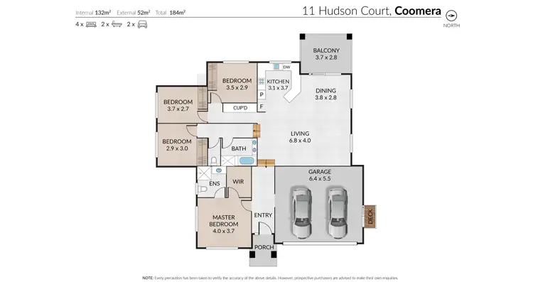 Floorplan of Homely house listing, 11 Hudson Court, Coomera QLD 4209