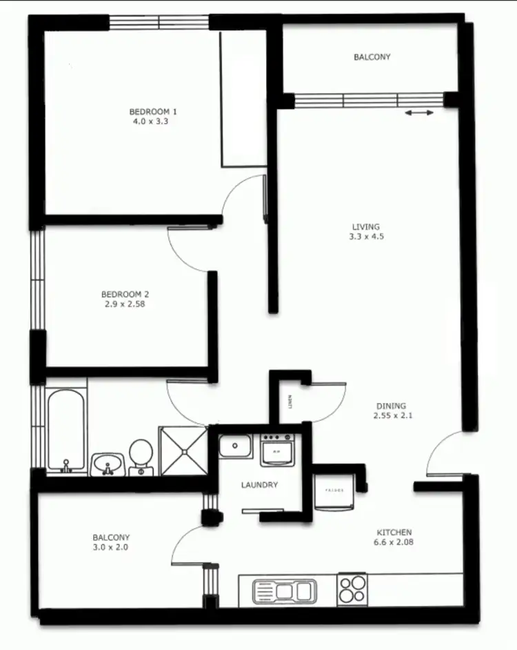 Floorplan of Homely unit listing, 12/48-50 Gordon Street, Manly Vale NSW 2093
