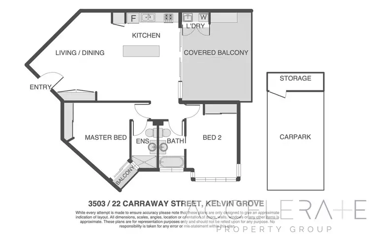 Floorplan of Homely unit listing, 3503/22 Carraway Street, Kelvin Grove QLD 4059