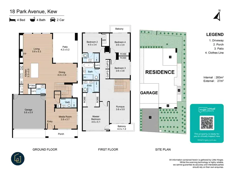 Floorplan of Homely house listing, 18 Park Avenue, Kew VIC 3101