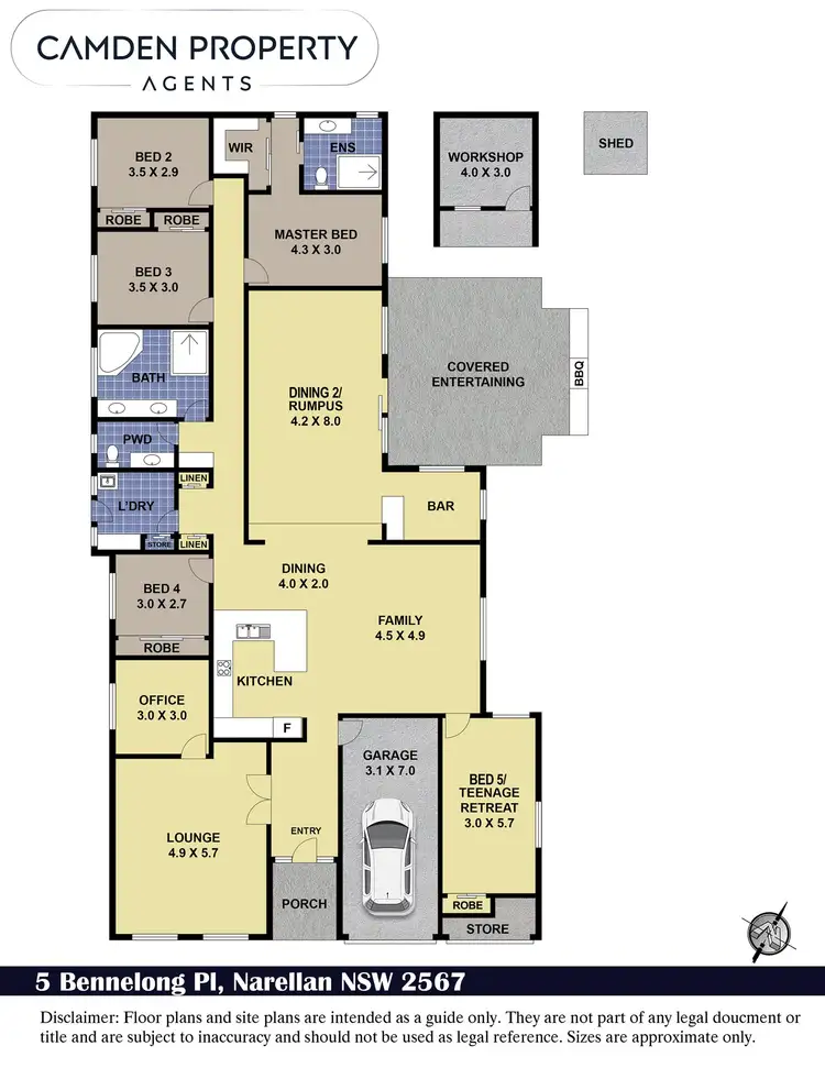 Floorplan of Homely house listing, 5 Bennelong Place, Narellan NSW 2567