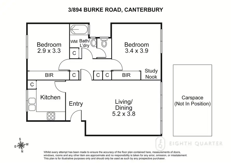 Floorplan of Homely apartment listing, 3/894 Burke Rd, Canterbury VIC 3126
