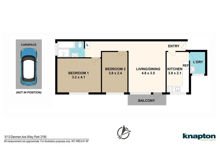 Floorplan of Homely unit listing, 3/12 Denman Avenue, Wiley Park NSW 2195