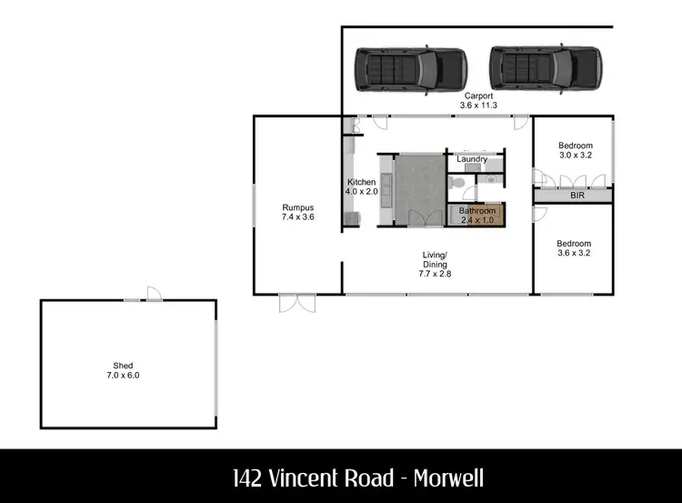 Floorplan of Homely house listing, 142 Vincent Road, Morwell VIC 3840