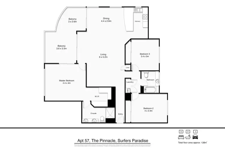 Floorplan of Homely apartment listing, 57/2894-2910 Gold Coast Highway, Surfers Paradise QLD 4217
