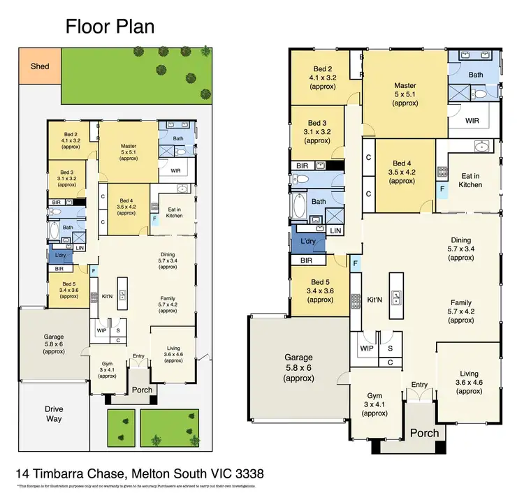 Floorplan of Homely house listing, 14 Timbarra Chase, Cobblebank VIC 3338