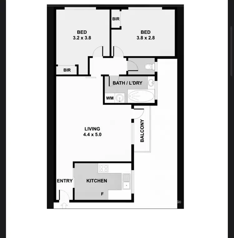 Floorplan of Homely apartment listing, 7/389-391 Barkly St, Footscray VIC 3011