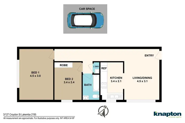 Floorplan of Homely unit listing, 3/127 Croydon Street, Lakemba NSW 2195