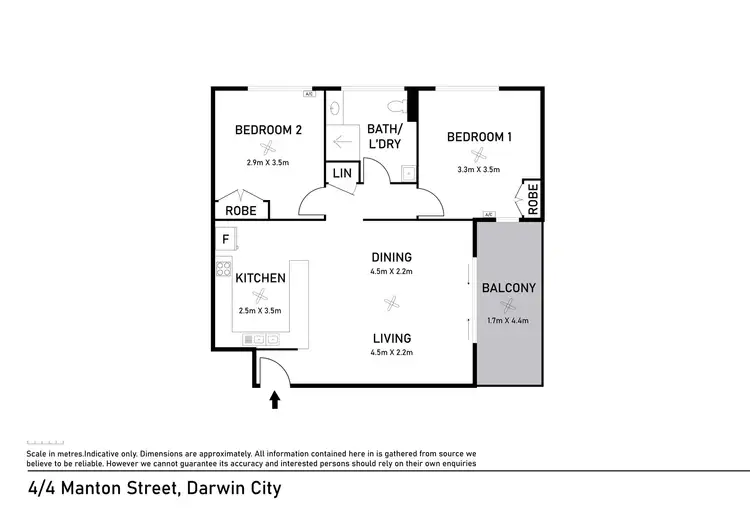 Floorplan of Homely house listing, 4/4 Manton St, Darwin City NT 800