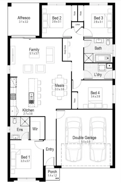 Floorplan of Homely house listing, Lot 201 Lilydale Court, Burpengary QLD 4505