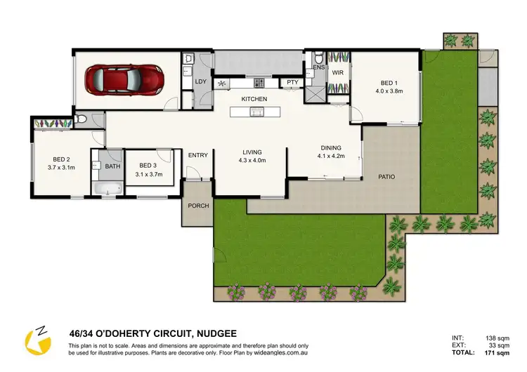 Floorplan of Homely townhouse listing, 46/34 O'Doherty Circuit, Nudgee QLD 4014