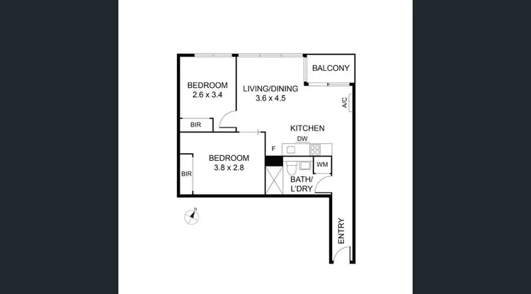 Floorplan of Homely apartment listing, 1507/80 A'Beckett St, Melbourne VIC 3000