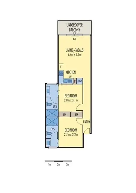 Floorplan of Homely apartment listing, 608/18 Russell Place, Melbourne VIC 3000