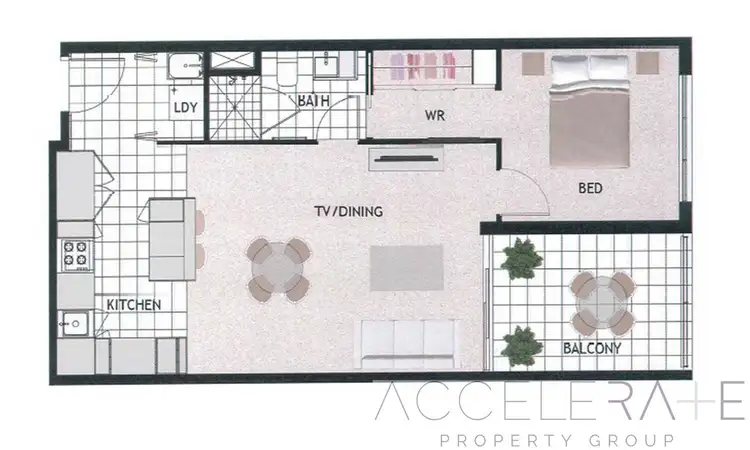 Floorplan of Homely unit listing, 507/11 Bowen Bridge Road, Bowen Hills QLD 4006