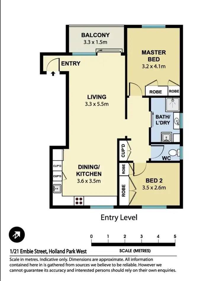 Floorplan of Homely unit listing, 1/21 Embie Street, Holland Park West QLD 4121