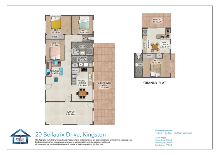 Floorplan of Homely house listing, 20 Bellatrix Drive, Kingston QLD 4114