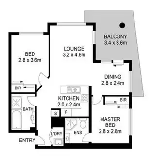 Floorplan of Homely apartment listing, 33/31-35 Third Avenue, Blacktown NSW 2148