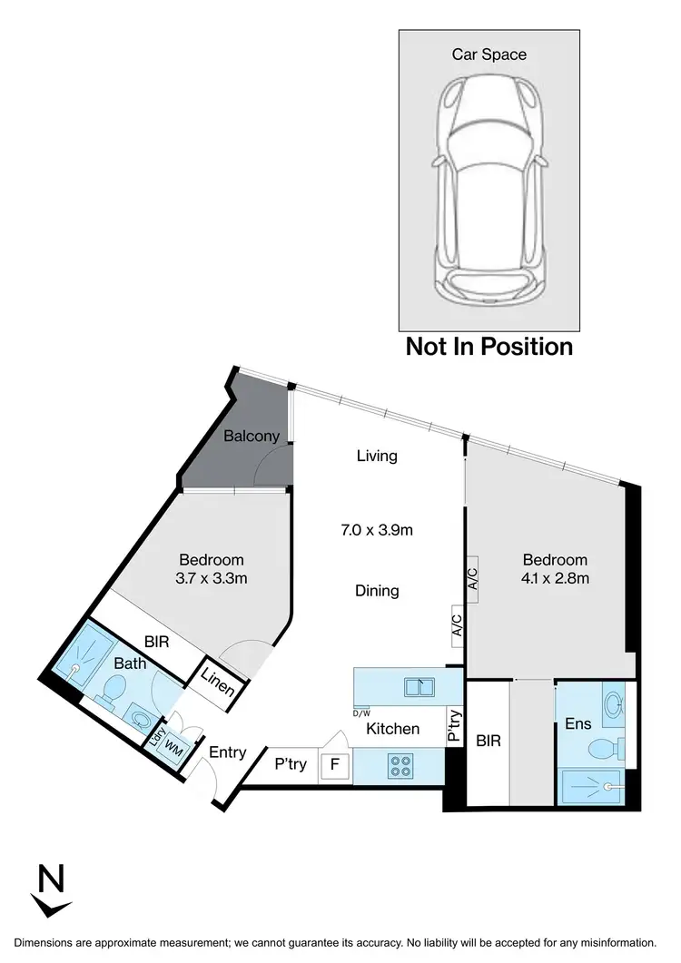 Floorplan of Homely apartment listing, 4116/228 La Trobe St, Melbourne VIC 3000