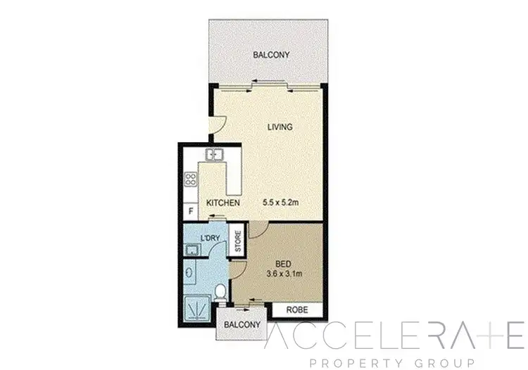Floorplan of Homely unit listing, 34/336 Boundary Street, Spring Hill QLD 4000