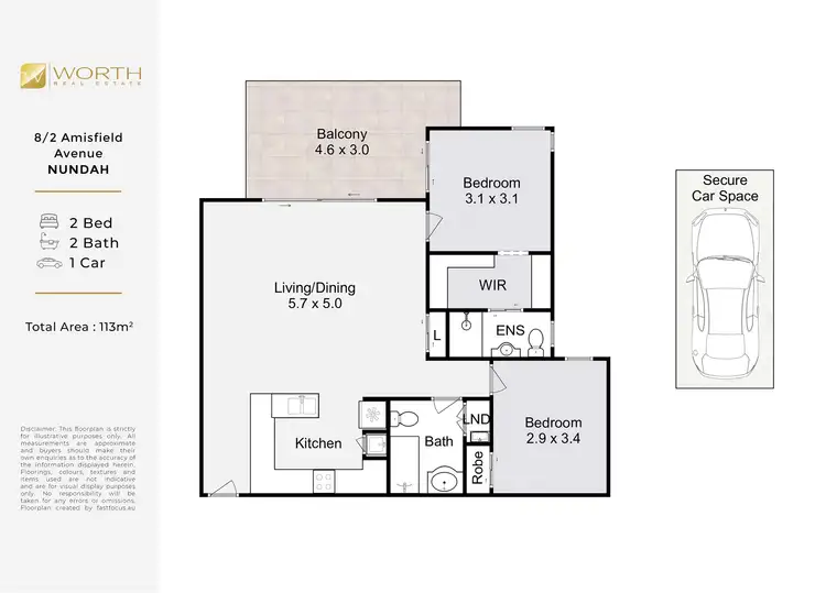 Floorplan of Homely unit listing, 8/2-4 Amisfield Avenue, Nundah QLD 4012