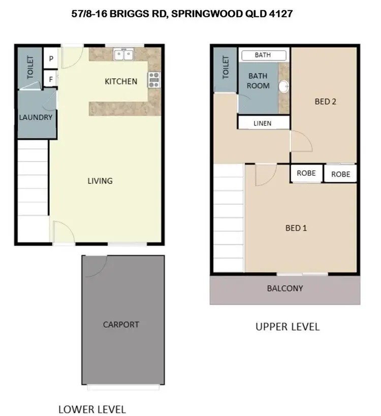 Floorplan of Homely townhouse listing, 57/8 Briggs Road, Springwood QLD 4127